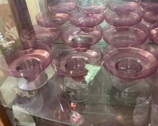 Vintage Purple & Clear Glasses