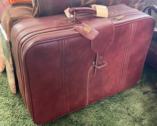 Oversized Leather Luggage Suitcase