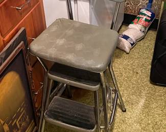 Vintage Kitchen Step-Stool Chair