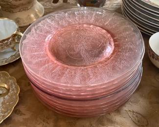 Pink Depression Plates