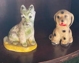 Chalkware Dog Statues