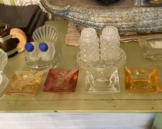 Vintage Glass Salt Dippers