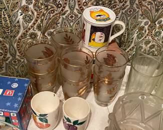 Gold Leaf Glass Tumblers