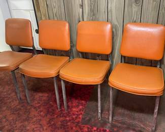 4 Steel Frame Office Chairs
