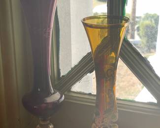 Colored Glass Vases