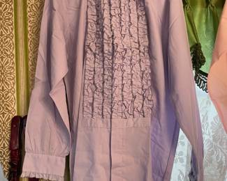 Vintage Men's Dress, Casual, & Tuxedo W/ Ruffle Insert Shirts