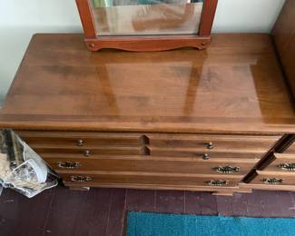 Wooden Dresser W/ Mirror