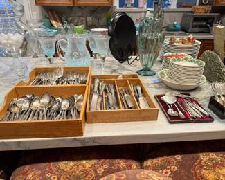 silverplate and more glasses