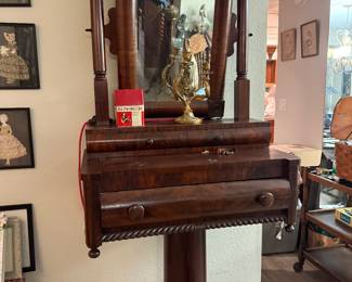 amazing  mahogany shaving mirror ( large)