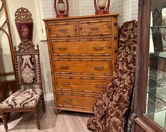 oak high boy -wall chair