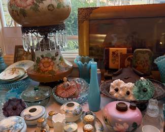 Handpainted china - a lot of