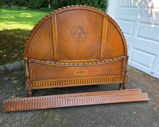 Vintage French Louis XVI full bed frame