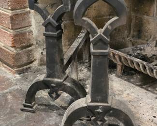 hammered andirons