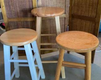 Three Wooden Stools