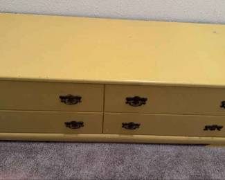 Vintage Yellow Storage Trunk PICKUP ONLY