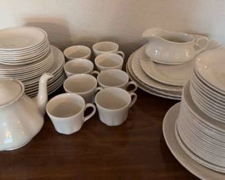 White Dinner Set For 8 Wood And Sons