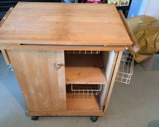 Vintage Wooden Kitchen Cart