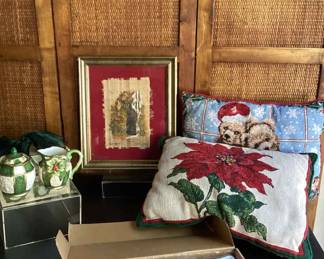 Holly Sugar And Creamer Two Throw Pillows Papyrus Manufactured Picture