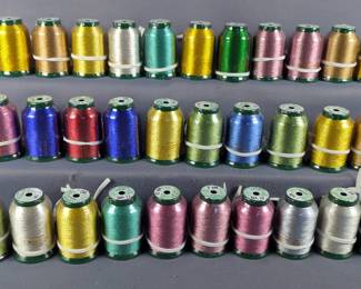 Embroidery, Sewing & Quilting Thread Spools, Various Colors, Approx Qty 31
