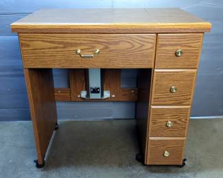 Sewing Machine Cabinet with Lift and Extension