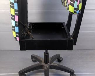 Adjustable Rolling Sewing Chair with Storage