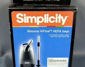 Assorted Simplicity Vacuum Bags: Freedom, Synchrony, HiFlow, and More