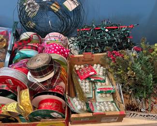 Tons of Christmas ribbon miscellaneous