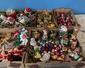 Handmade blown glass ornaments Some are made in Poland. I saw Christopher Ratko.