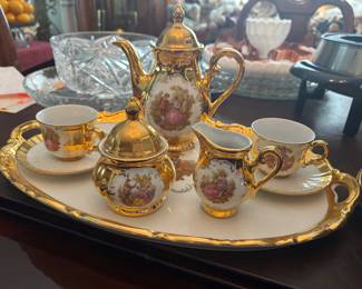 LENZ from Germany, gold Tea set