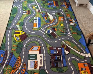 Large by 5 x 7 Ish kids car play mat rug like new