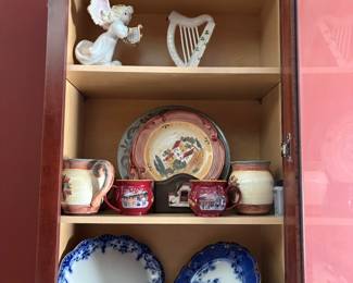 Flo blue antique China other nice ceramic kitchen items