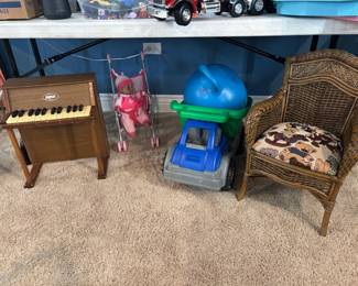 Child’s toy child, rocker, wicker child ride on toys