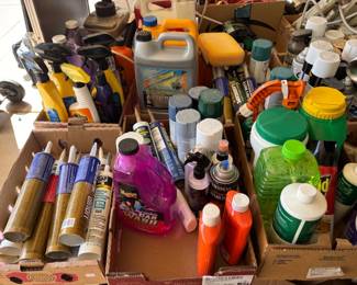 tons of liquid nails caulk and other chemicals
