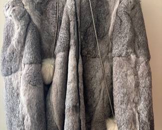 Rabbit fur coat 