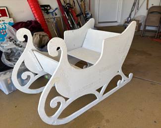 Giant lawn display Santa  sled Christmas decor 