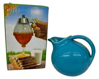 Honey Dispenser And Vintage Creamer Jug