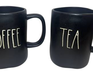 Rae Dunn Matte Black Mugs