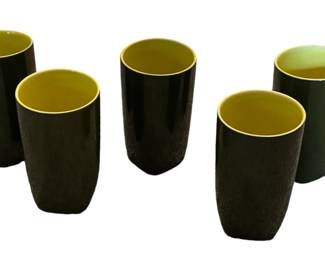 5 Winfield Handcrafted China Goblets