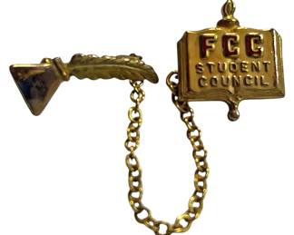 Gold Filled FCC Student Council Pin