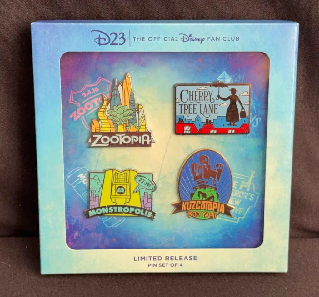 Disneyland NEW Trading Pins * Limited Release Monstropolis, Zootopia, Kuzcotopia, Cherry Tree Lane