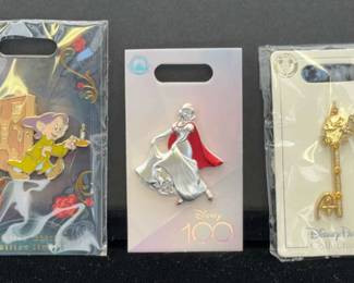 Disney NEW Trading Pins * Magic Kingdom Key, 100th Anniversary Snow White & Limited Edition Dopey