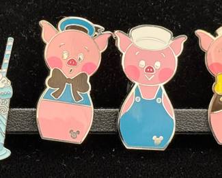Disney ‘3 Little Pigs’ Trading Pins * Hong Kong Disneyland Magic Prize Series * Princess Milkshake