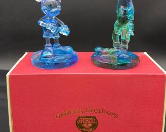 Arribas Brothers Colorful Disney Crystal * Mickey Mouse * Goofy *