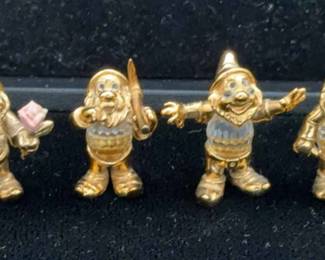Disney 24K Plated & Crystal Snow White’s 4 Of The Seven Dwarfs