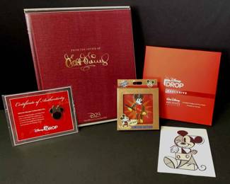 Collection Of Disney D23 Pins and Historical Replicas