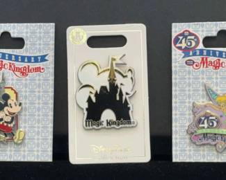 Disney NEW Trading Pins * Magic Kingdom, 45th Anniversary, Mickey Mouse & Tinker Bell