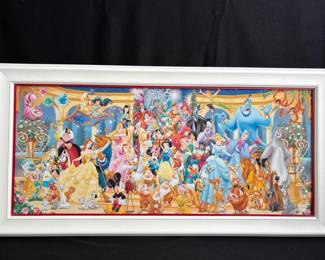 Disneyland Characters Custom Framed Canvas Print Art