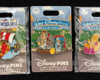 Limited Ed. Disney NEW Trading Pins * Disney World Parades Winnie The Pooh & Country Bear Jamboree