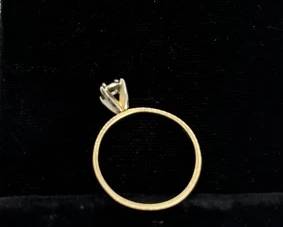 14K Yellow Gold Solitaire Setting Size 7.75 * 1.77g