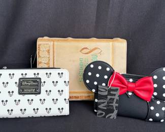 New Disney Loungefly Snow White Faux Leather Book Handbag , New Minnie Wallet etc